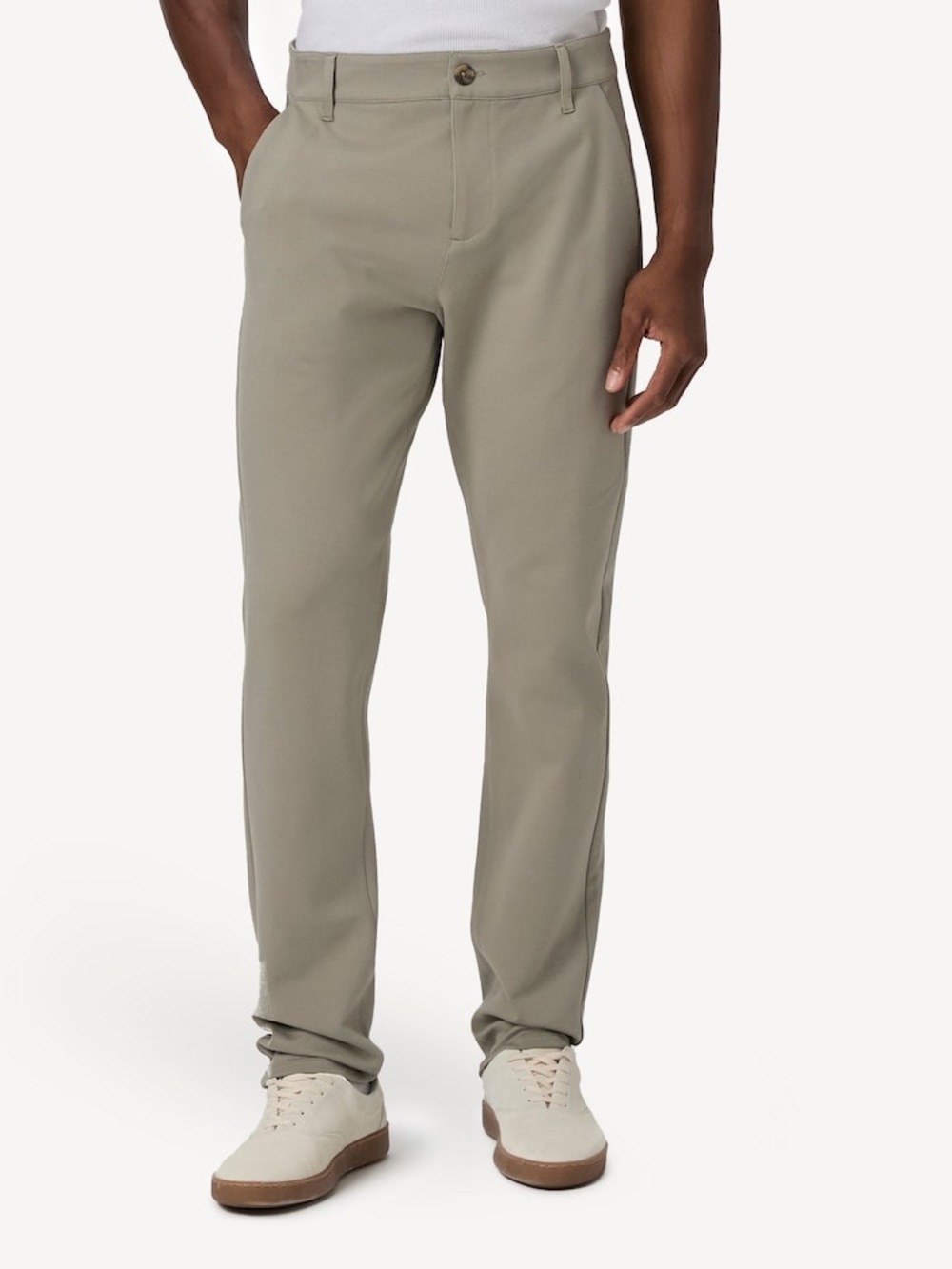 Paige Grey Stafford Dried Lemongrass Trousers